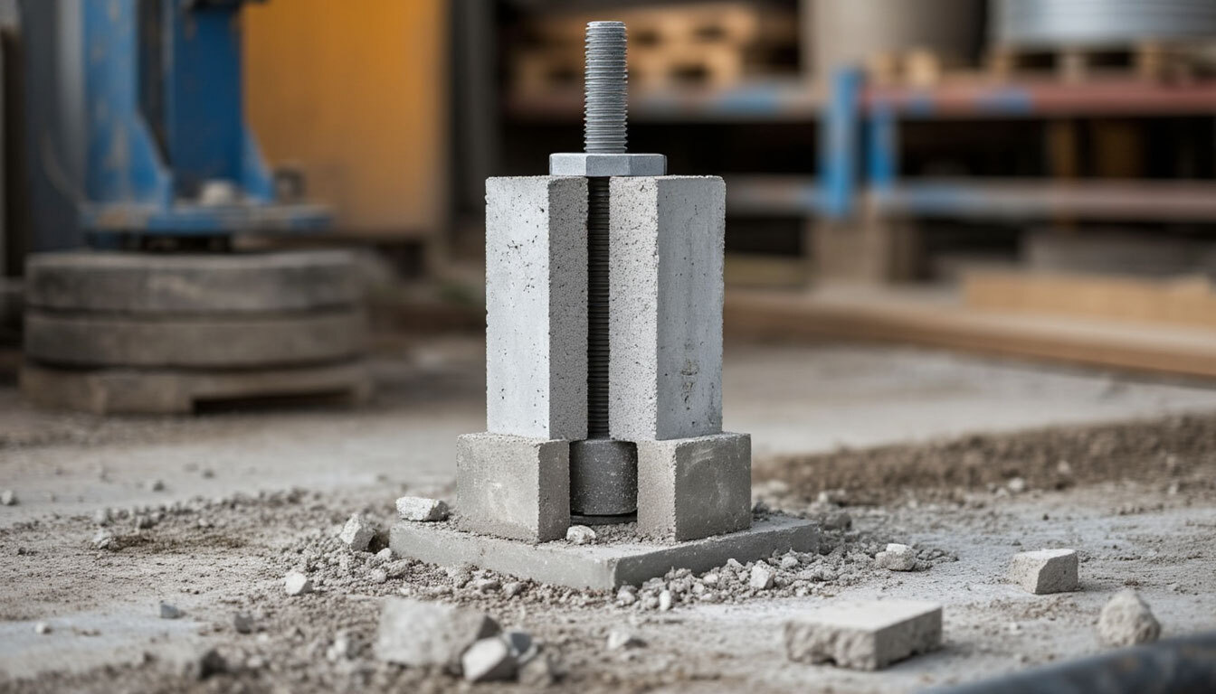 Испытание прочности бетона на сжатие