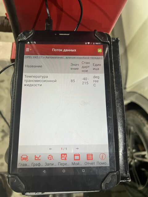 Контроль температуры АКПП сканером