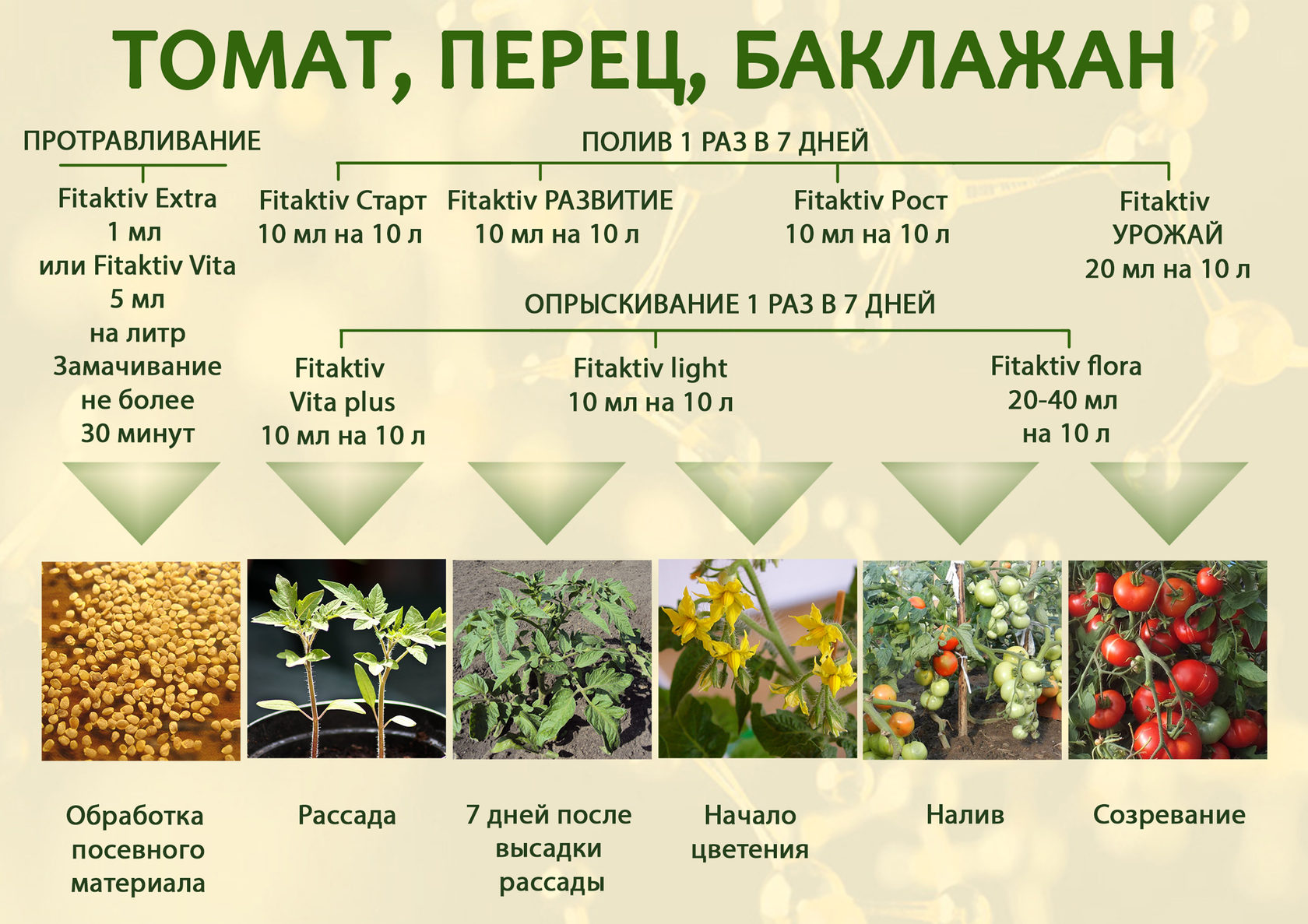 Удобрения для овощных растений огурцов томата и перца