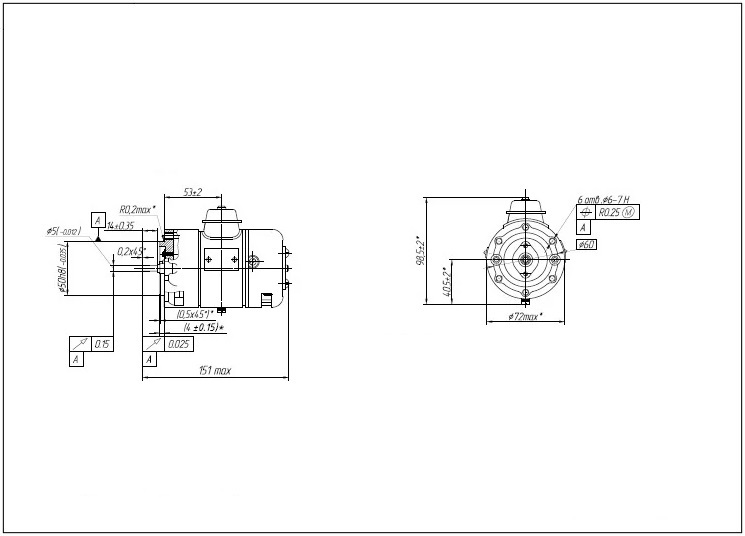 Чертеж электродвигателя УЛ-042