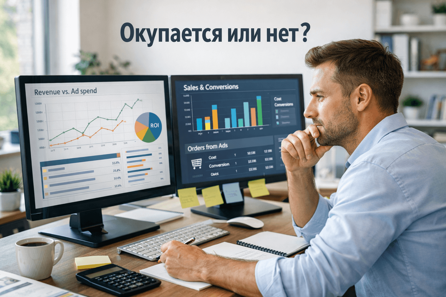 смотрим статистику и считаем окупаемость рекламы