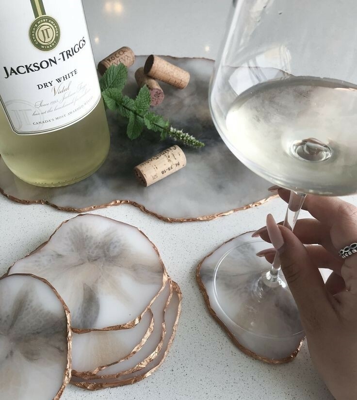 Мастер-класс изготовление подстаканников и сырной тарелки из эпоксидной ...