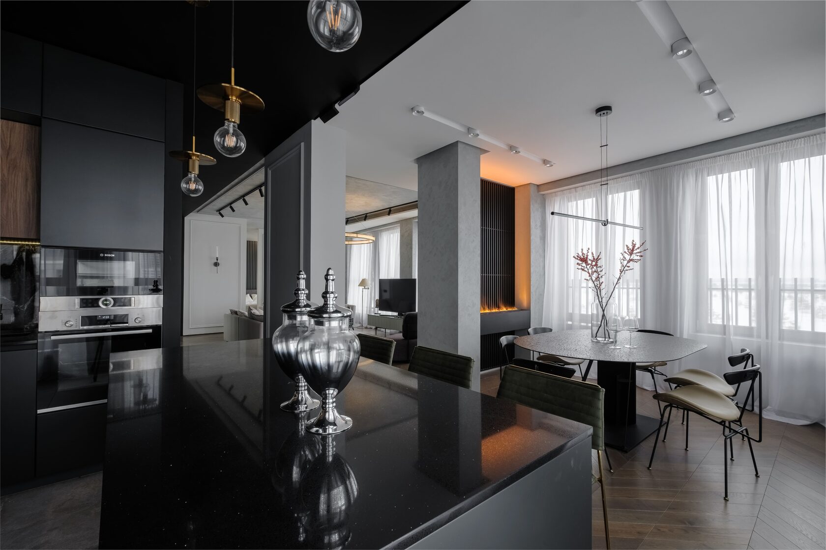 Жилой интерьер в ЖК Golden City 90 м2 | Petrov Design