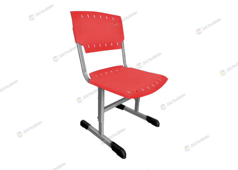 школьный стул регулируемый для старшеклассников сиденья и спинки эргономичный пластик красный