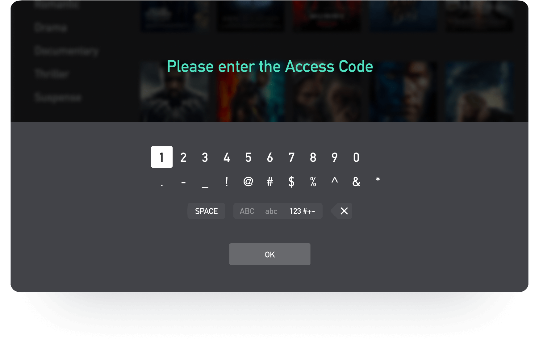 код доступа интернет-ТВ
