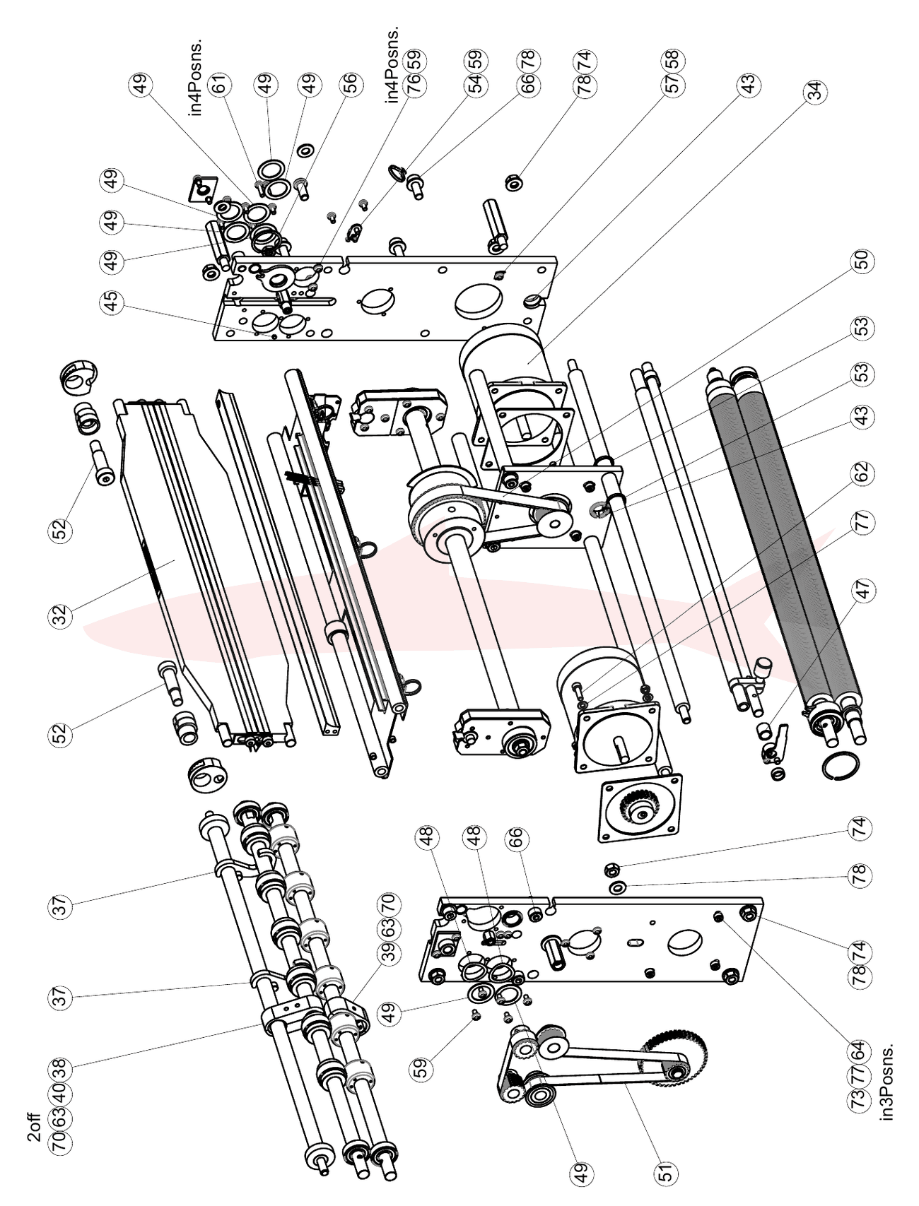 Morgana AutoCreaser Pro 50 7-06-13 Creaser Unit — схема деталей, Вид 2