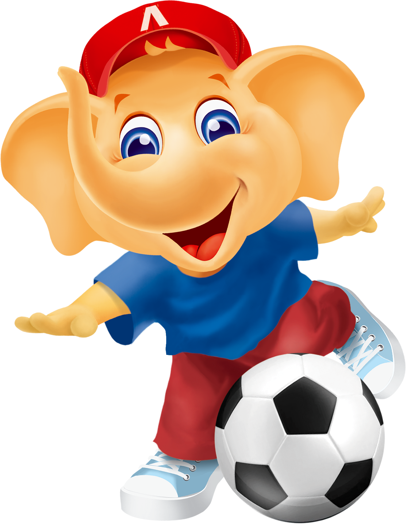 слоненок Ломтишка футболист