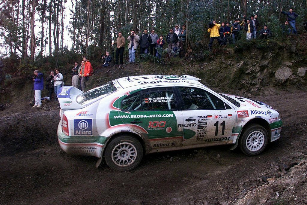 Армин Шварц и Манфред Химер, Škoda Octavia WRC Evo2 (MBO 12-30), ралли Португалия 2001