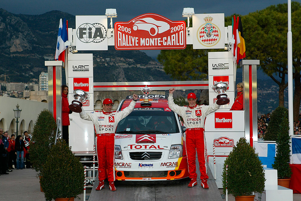 Победители ралли Монте-Карло 2005 в зачете JWRC Крис Мик и Крис Паттерсон, Citroën C2 S1600 (NWY-001)