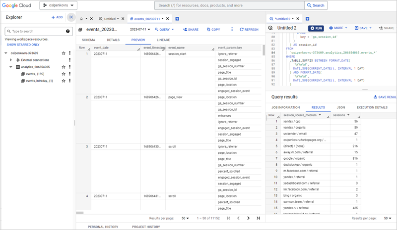 Курс по Google Analytics 4 и Google BigQuery