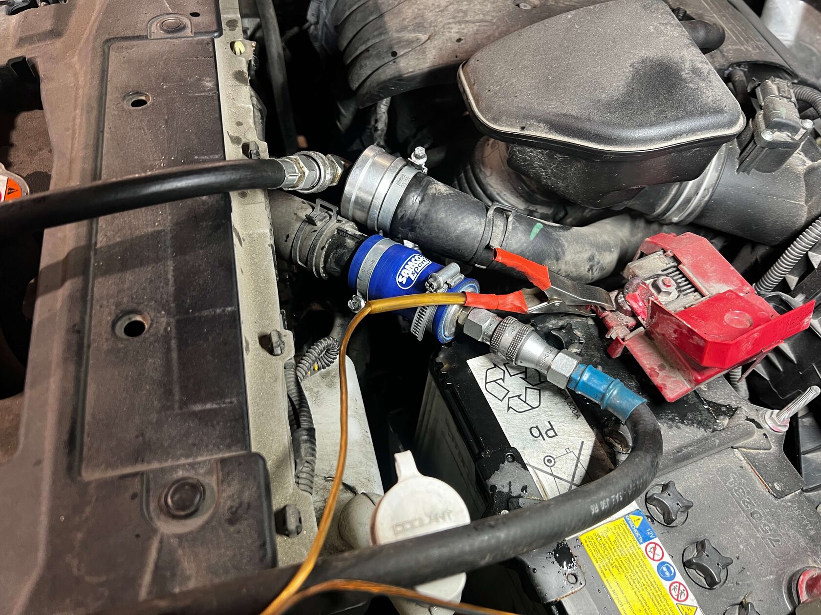 Подключение оборудования для замены антифриза Mitsubishi