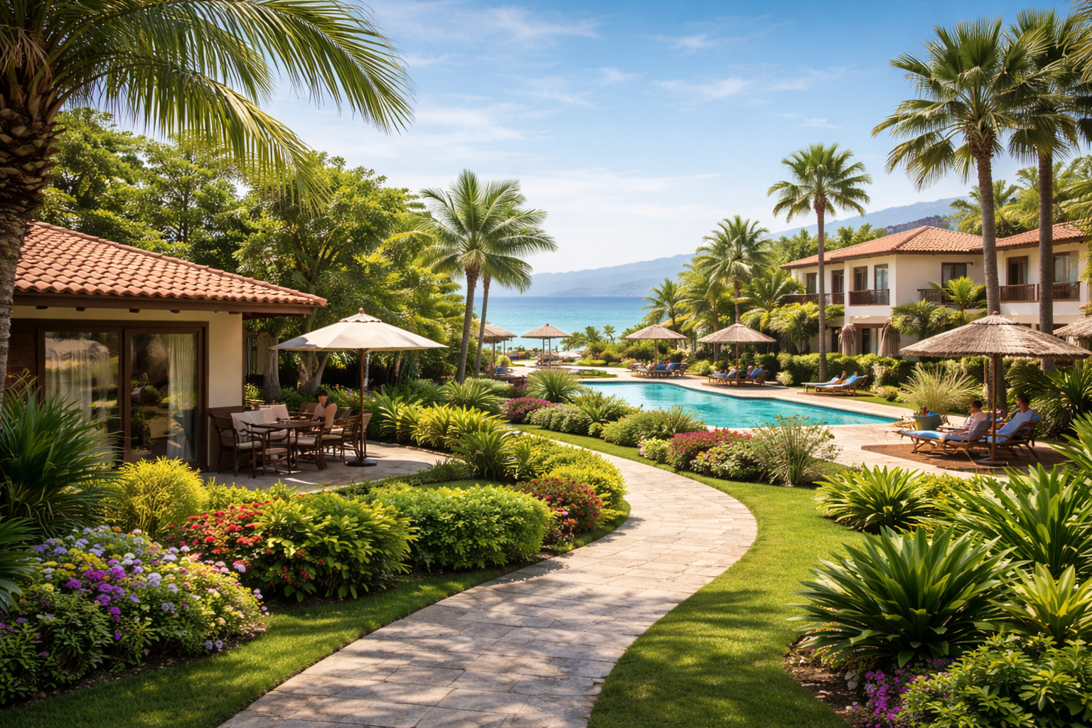 HV-отель. Holiday village: большая территория, бунгало и инфраструктура внутри комплекса