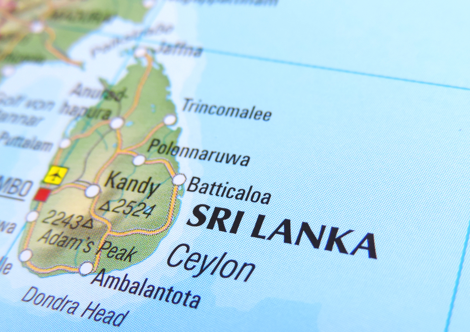 Шри Ланка 2020. Шри-Ланка. Шри Ланка ассоциации. Map of Sri Lanka for Tourist.