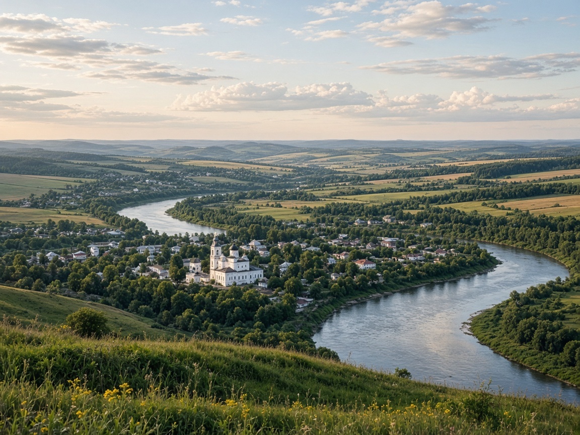 Панорама долины Прони у Пронска