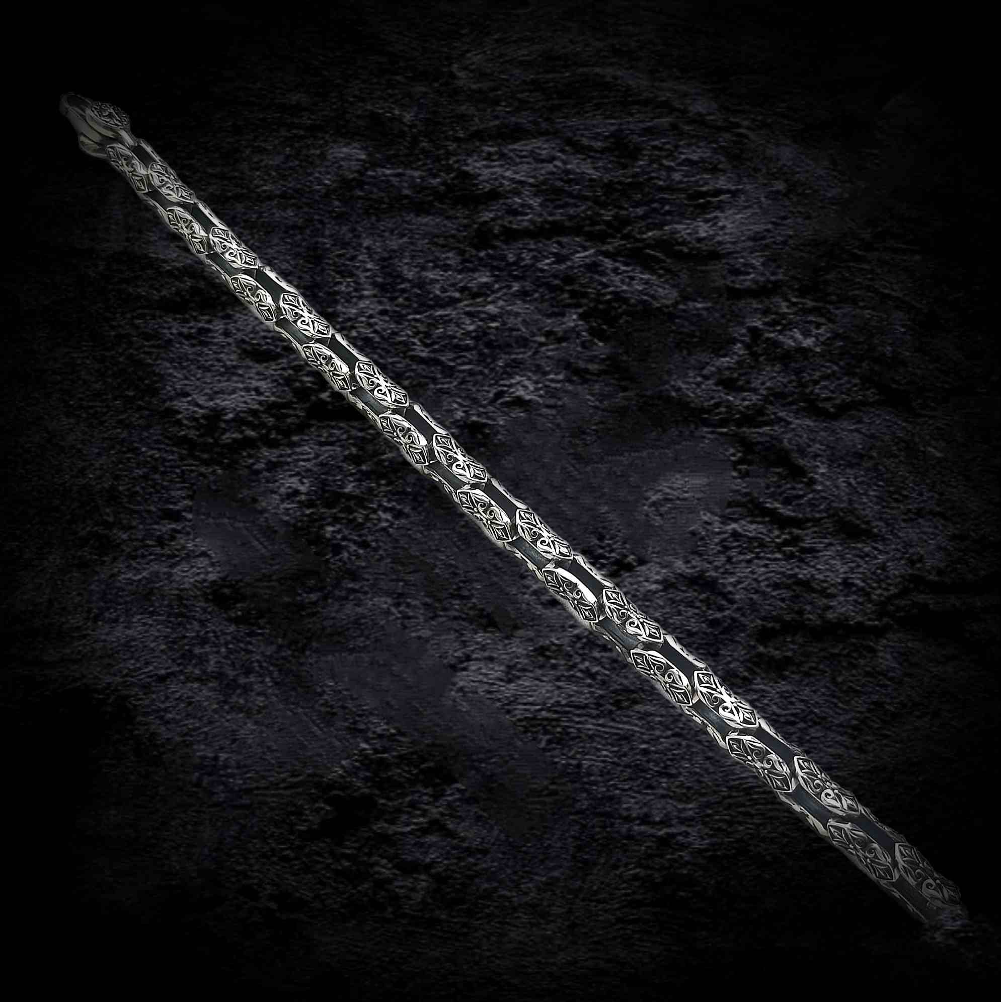 мужской брутальный браслет, массивный серебряный браслет, мужской браслет.