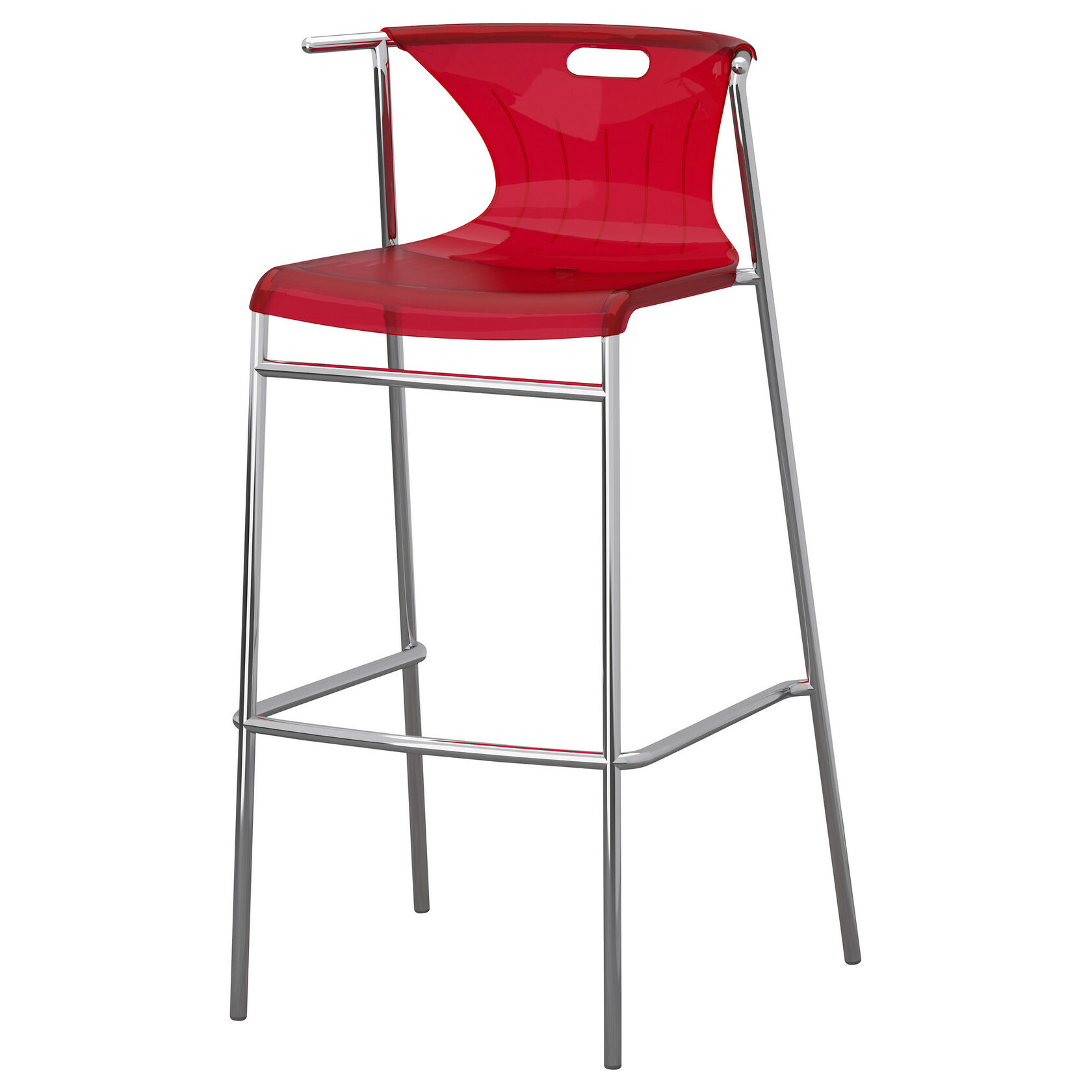 Красный барный стул икеа
