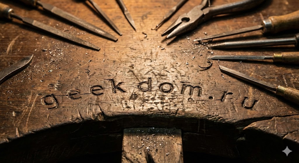 Старинный верстак ювелира с инструментами.