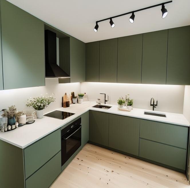 Зелёный цвет в интерьере