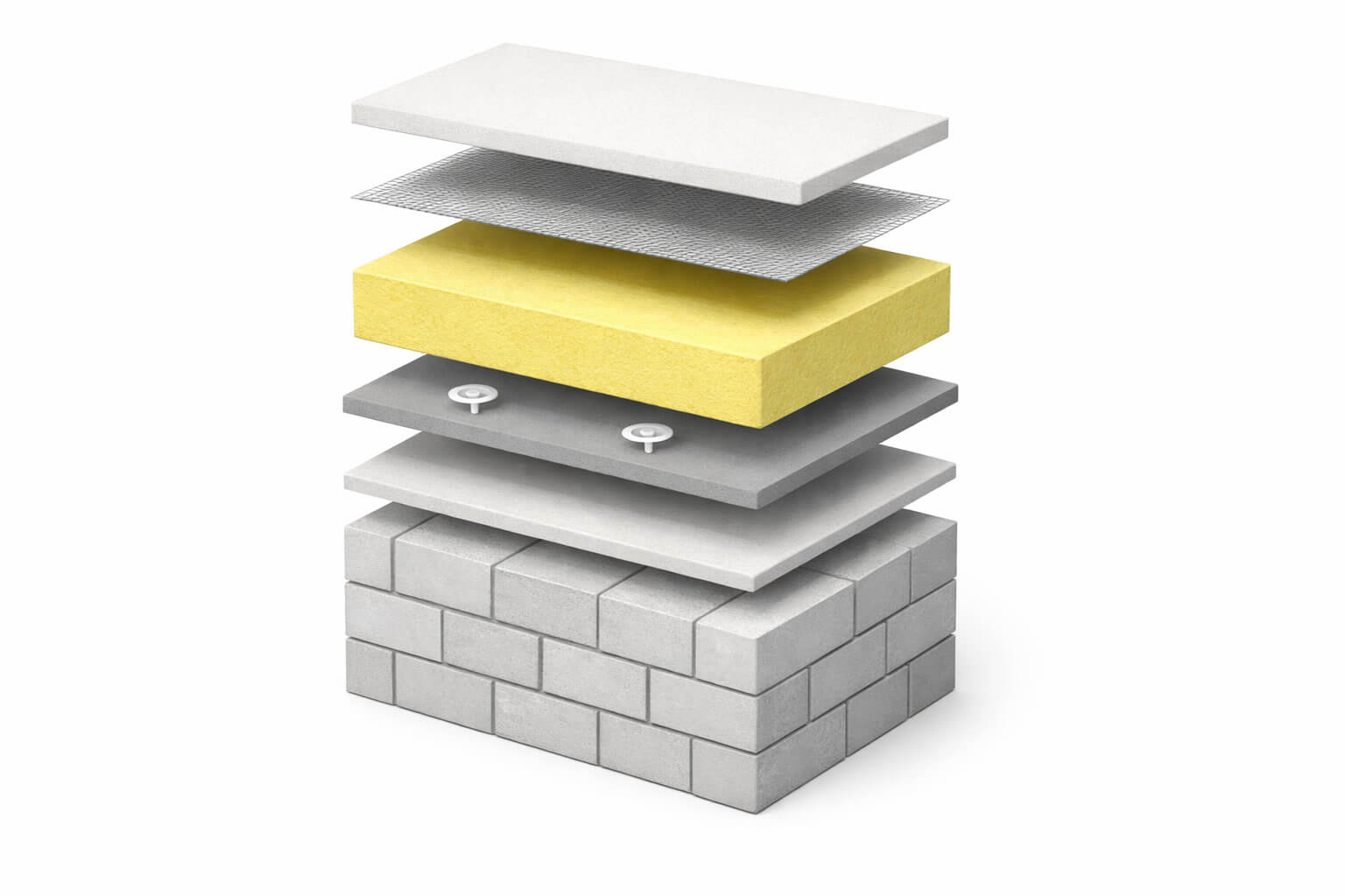 Слои СФТК (мокрый фасад): основание, крепление, утеплитель, армирование, финиш