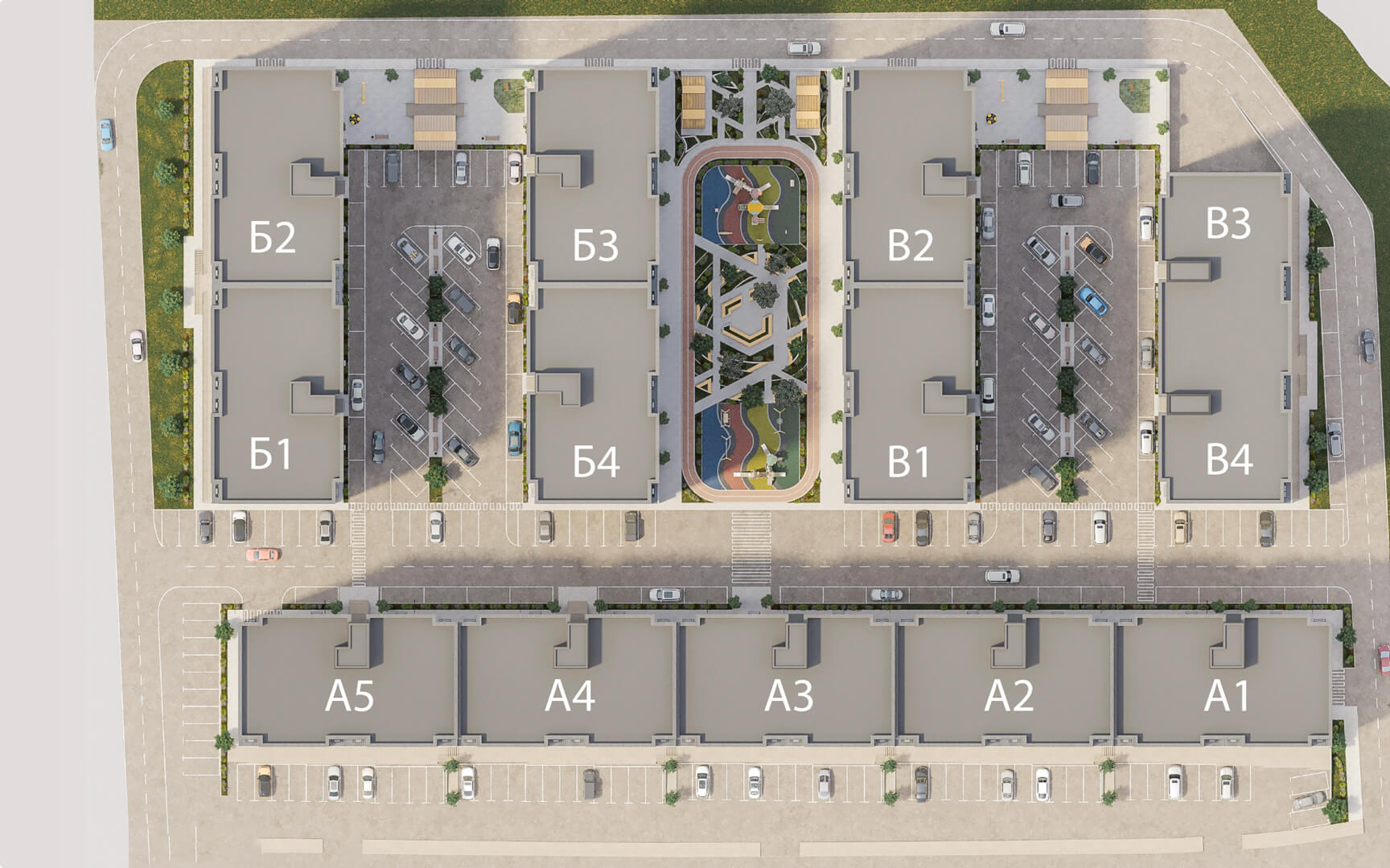 ЖК «Наследие» Нальчик, схема зданий