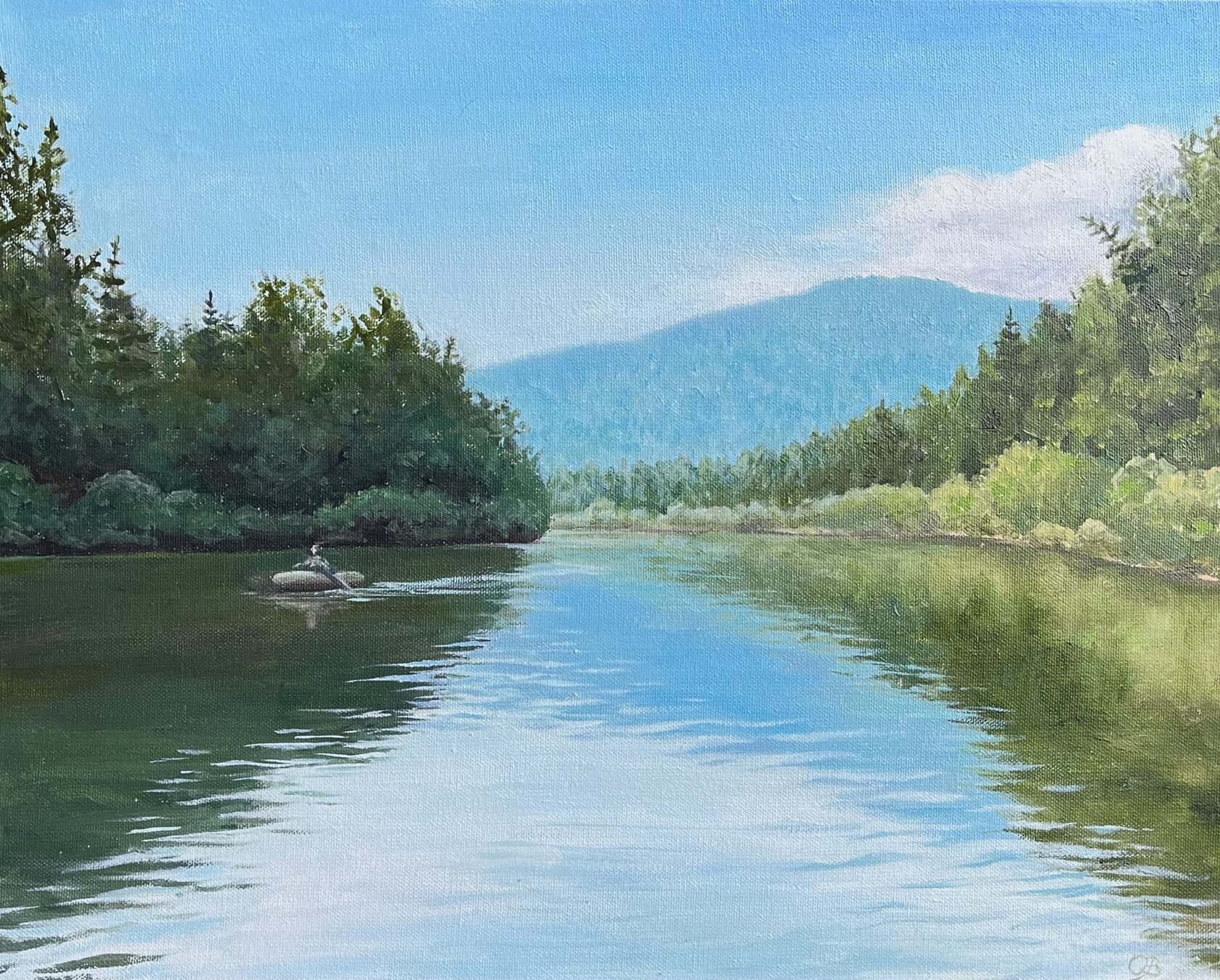 Картина на заказ &quot;Река Мукаян&quot; от художника Ольги Васильковой