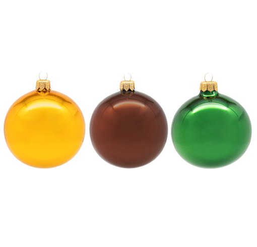 Однотонные елочные шары