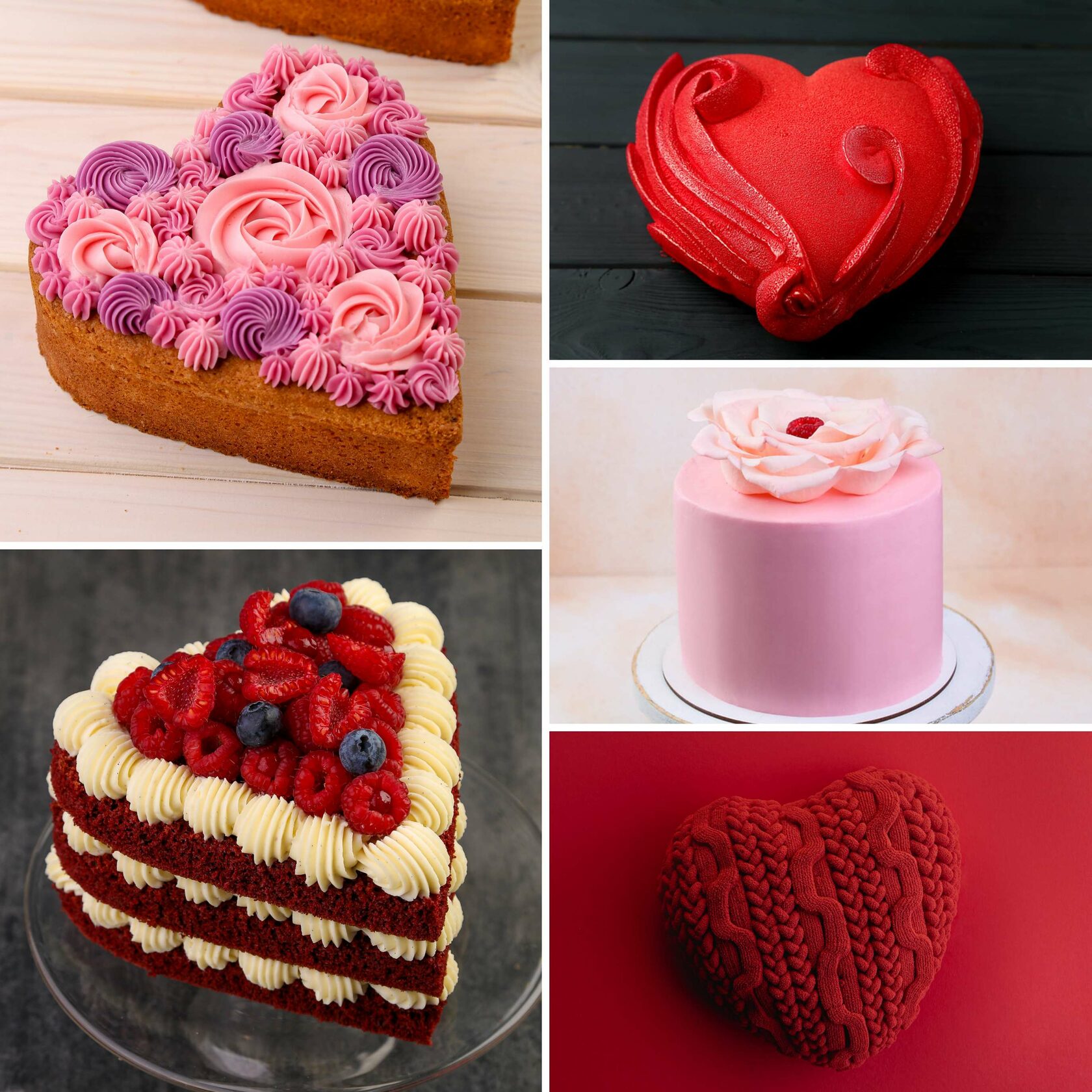 Customized Flowers Pink Valentine Cake By bakisto - the cake company