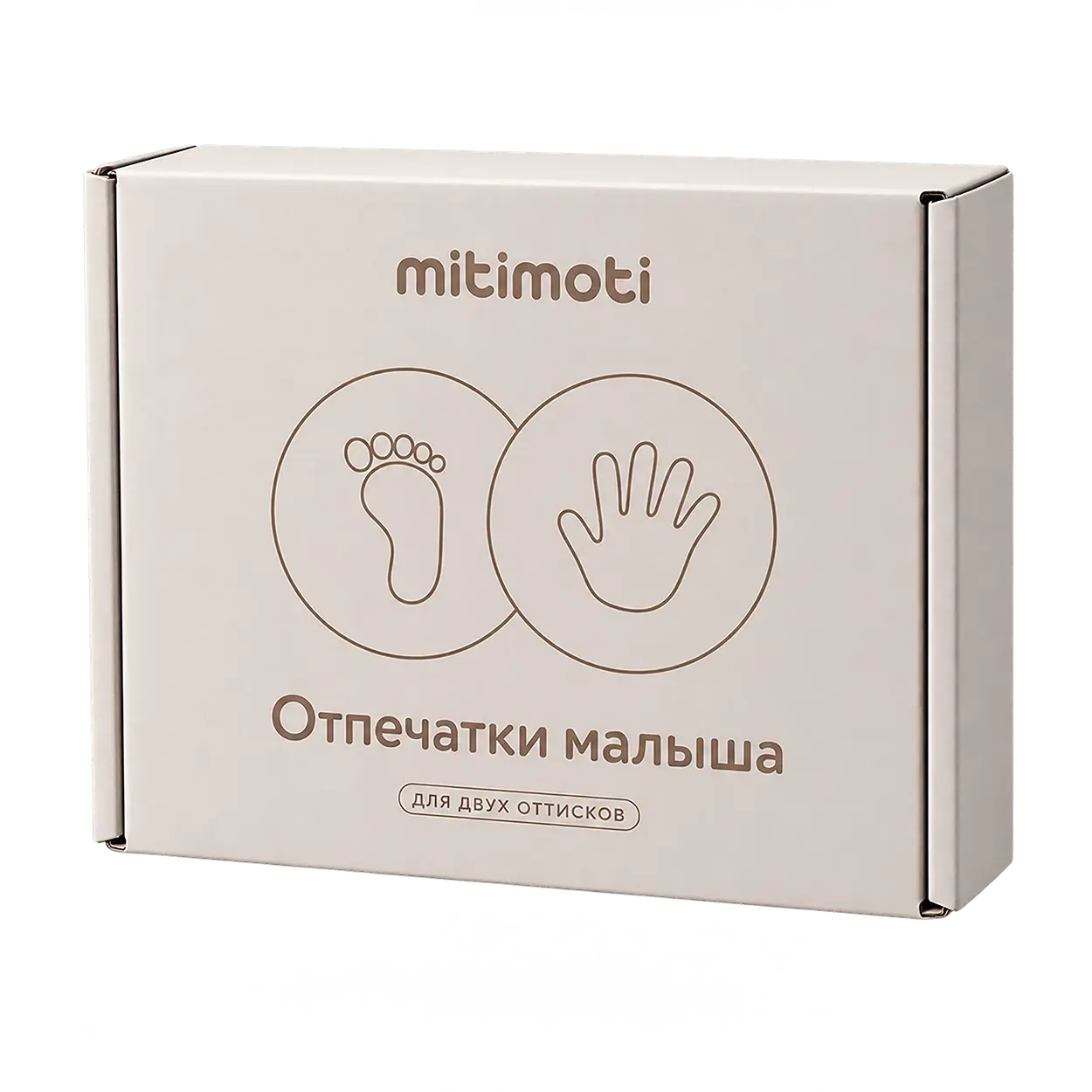 Реальная упаковка минеральной глины mitimoti для двух оттисков