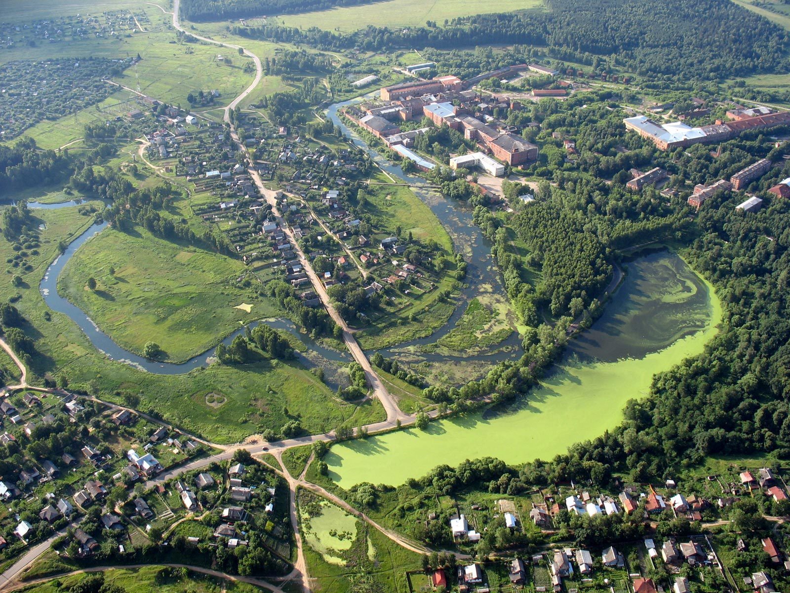 Окрестности города Карабаново с высоты