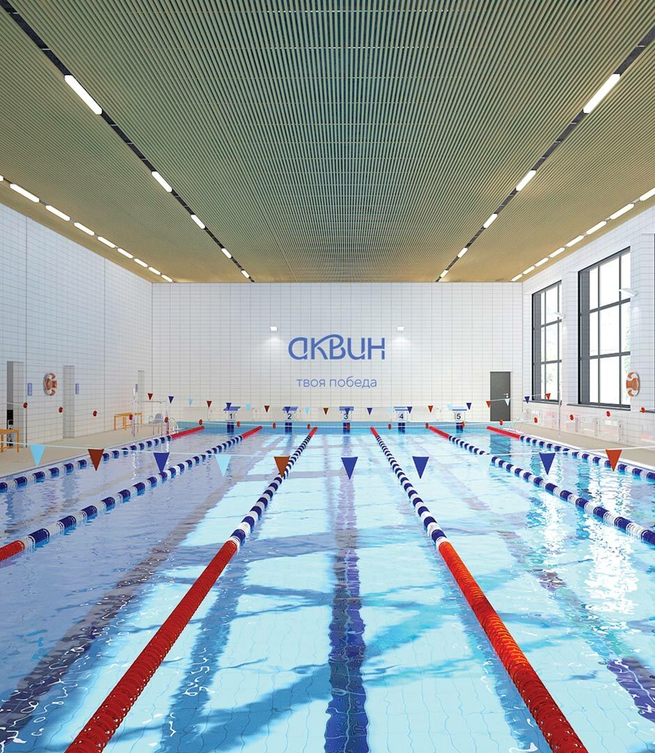 3D рендер водной чаши бассейна Аквин