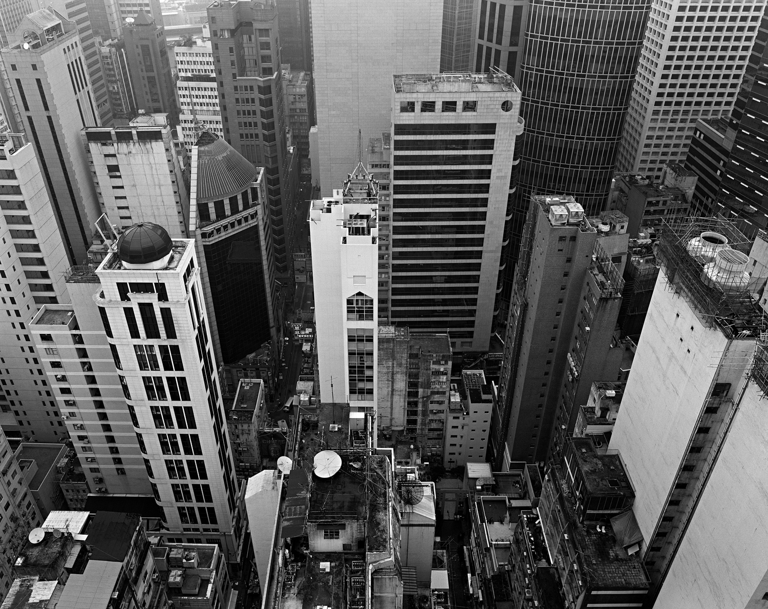 Skyscrapers. Hong Kong. 2007. BW Negative 4×5 inch.