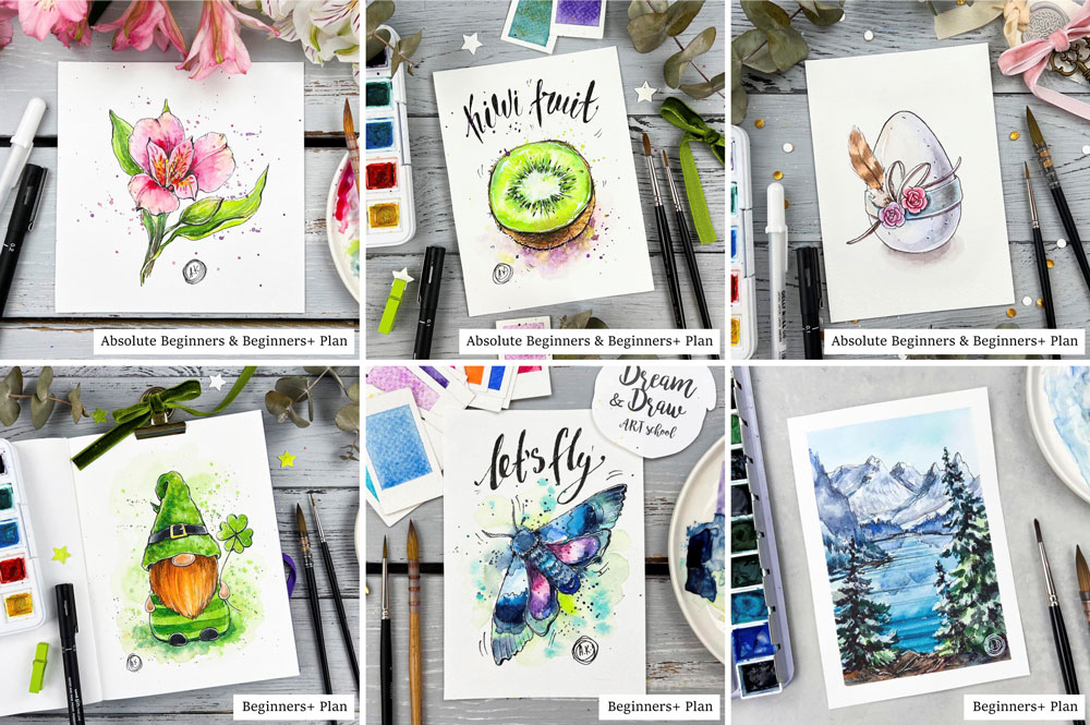 Art tutorials subscription Dream & Draw Art School