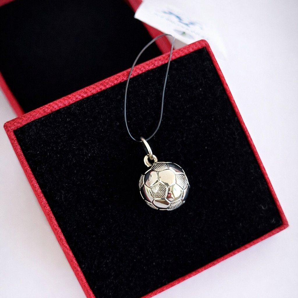 серебряная подвеска футбольный мяч Футбол