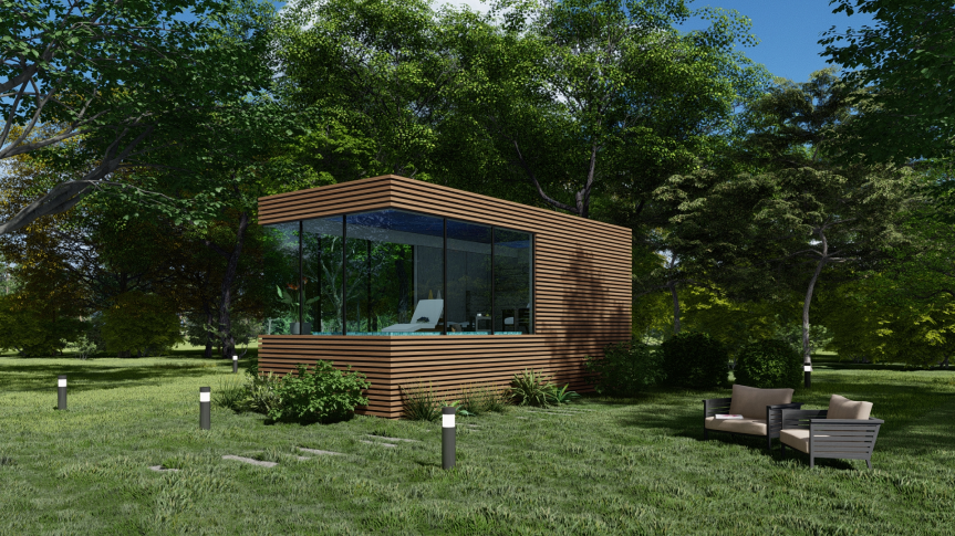 Готовый спа-модуль с компостным бассейном