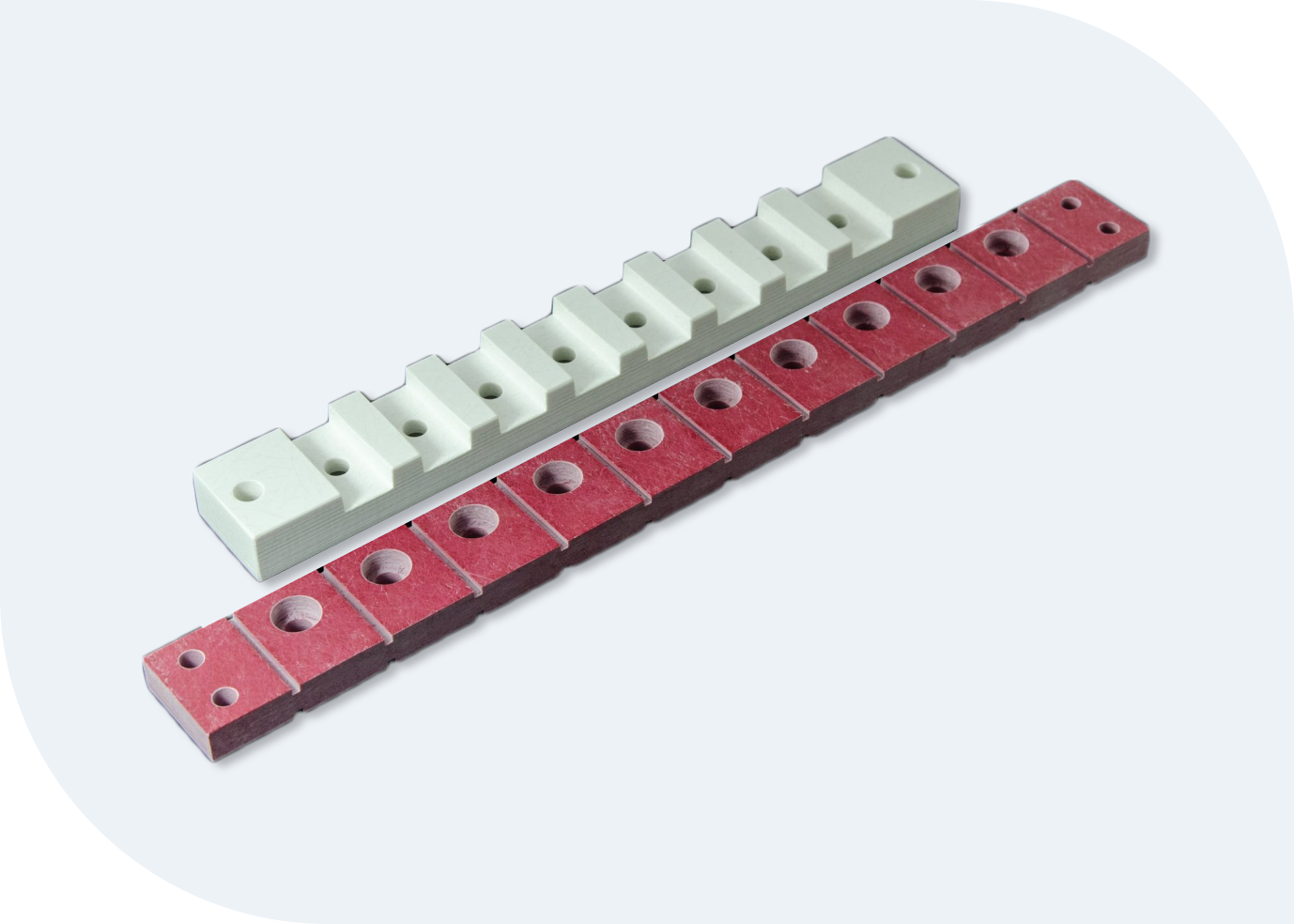 Дюропластик в виде комплектующих, изготовленных механообработкой