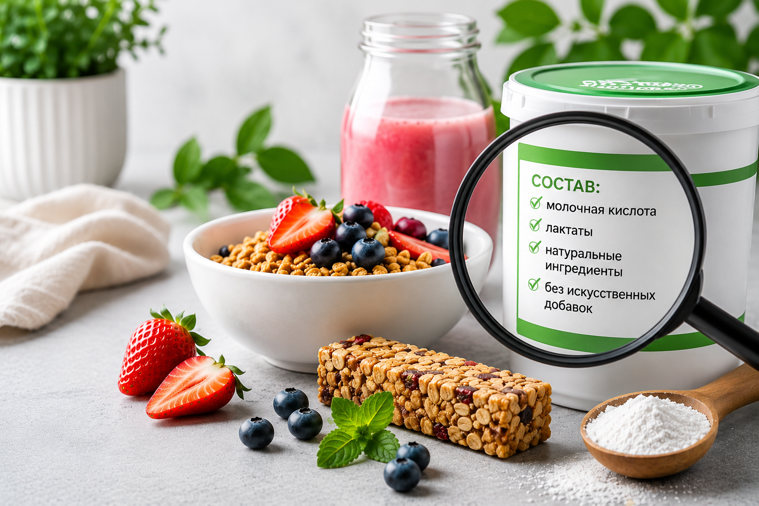 Продукты питания с прозрачным составом и качественными ингредиентами для современных потребителей.