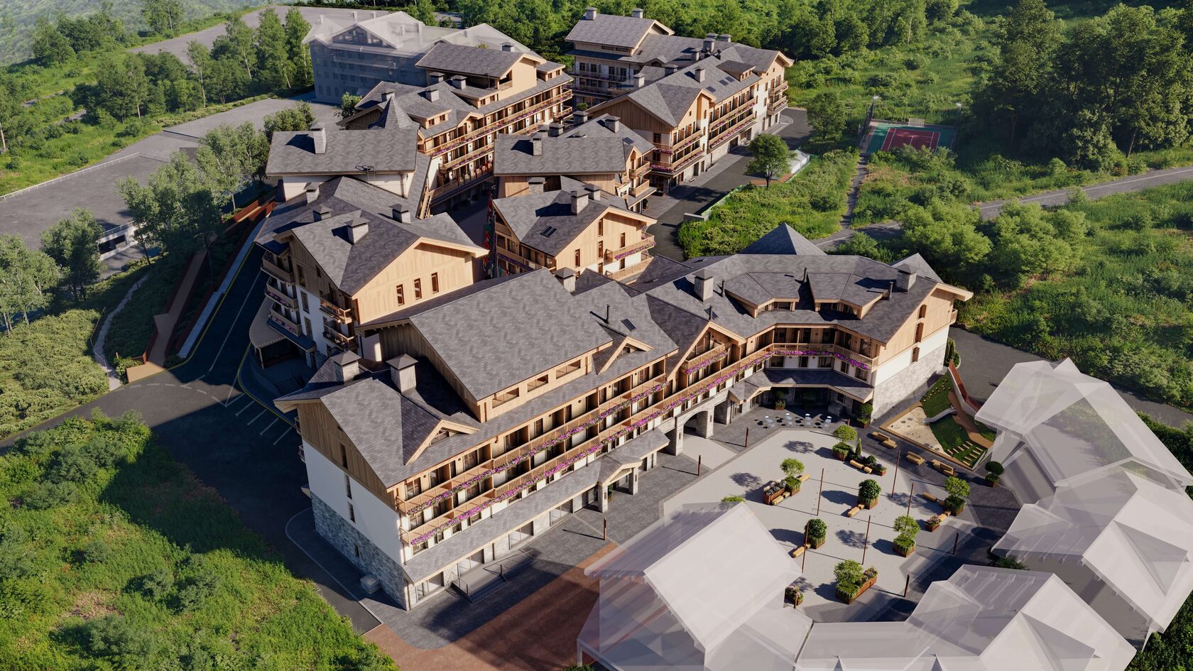 Benefit Chalet — фасад в стиле альпийского шале