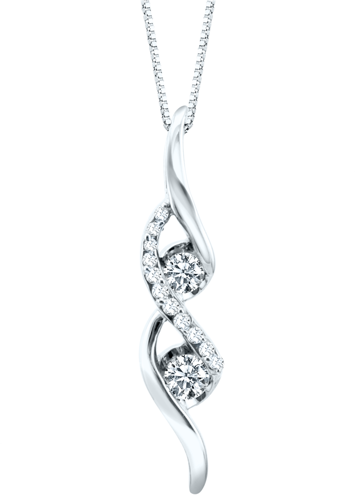 подвеска спираль с бриллиантами