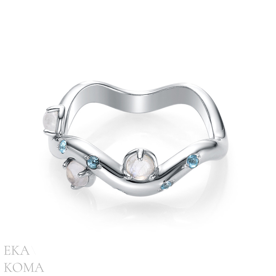 Кольцо «Волна и брызги» ЕКА КОМА