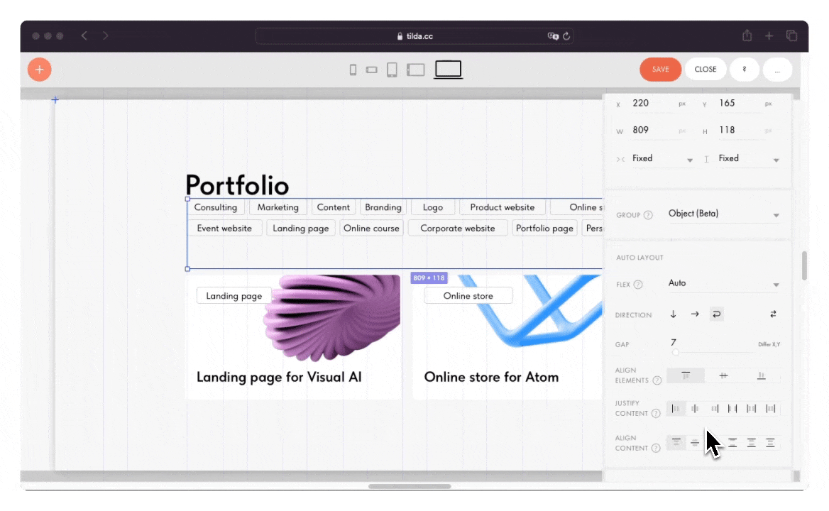 Auto Layout In Tilda's Zero Block │ Tilda Help Center