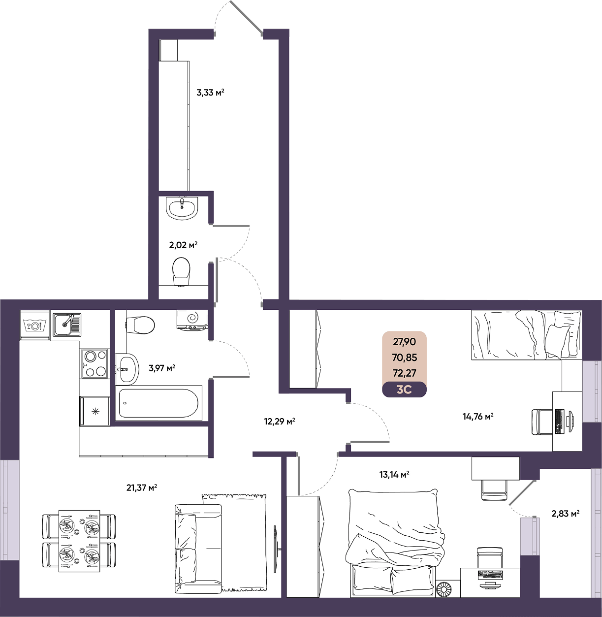 ЖК ПараПарк комфорт-класса, купить студию