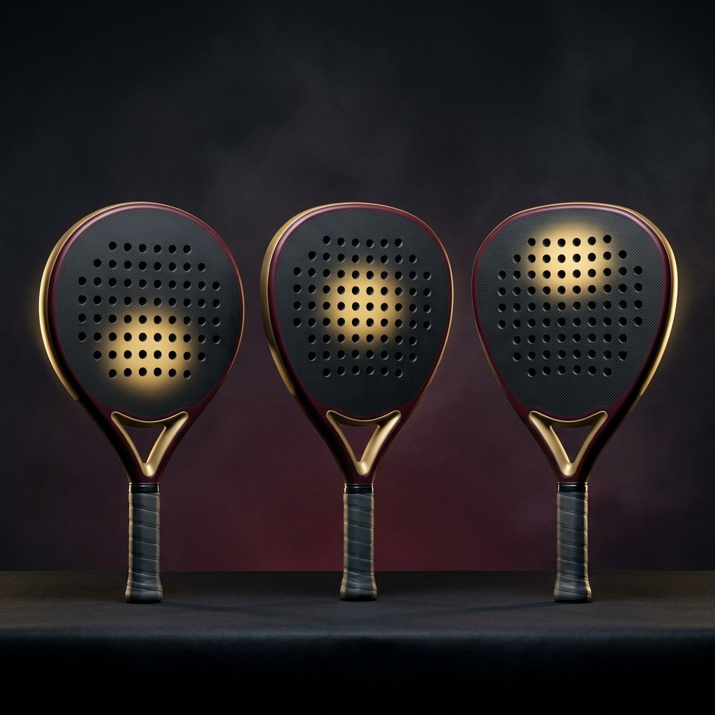 Формы ракеток для падела: Round, Teardrop, Diamond