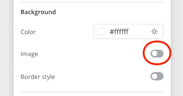 Swipe to turn on background image settings