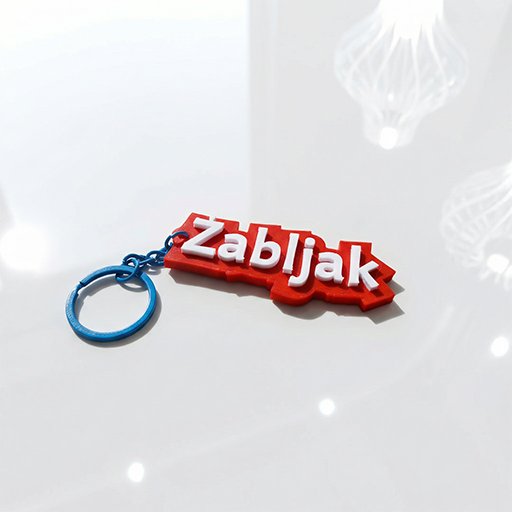 Brendirani suvenirski privjesak sa natpisom Žabljak (Crna Gora)