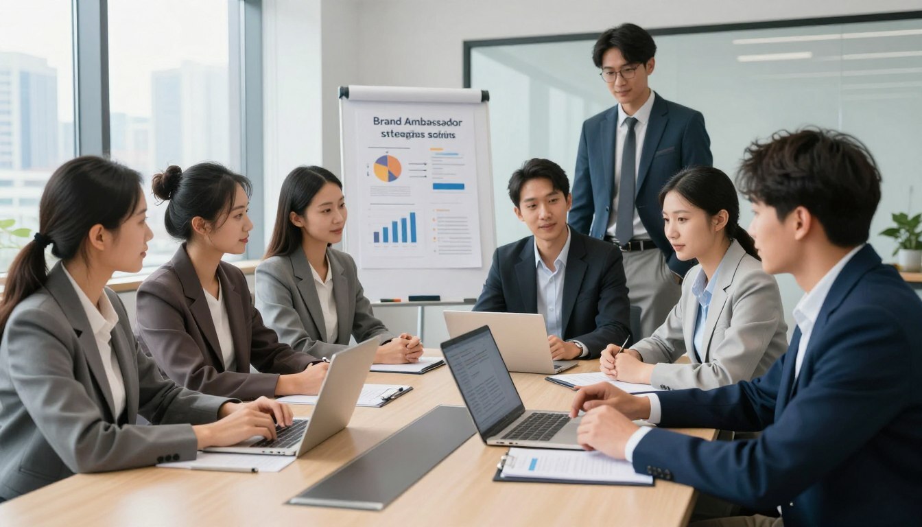 A diverse group of young professionals