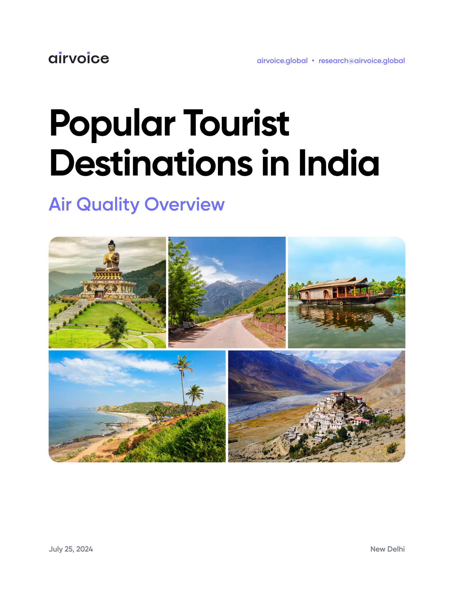 The Overview of Air Quality in India's Popular Tourist Destinations