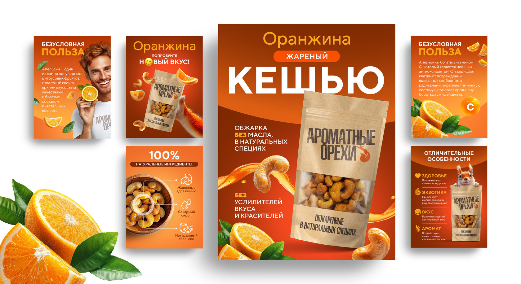 Карточки товара кешью «Оранжина»