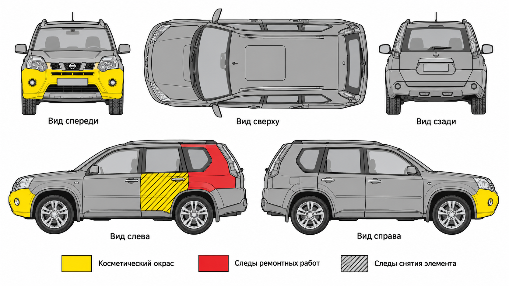 Карта ЛКП Nissan X-Trail