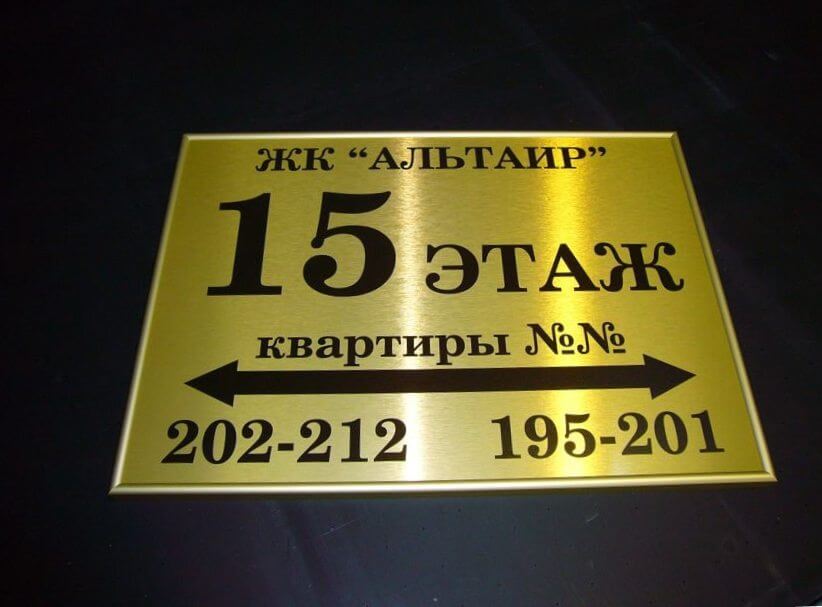 Табличка с обозначением этажа