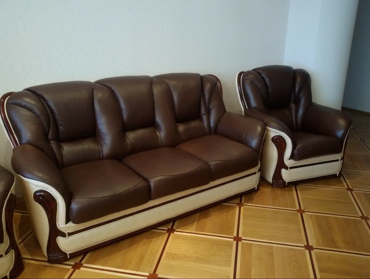 восстановление дивана из кожи